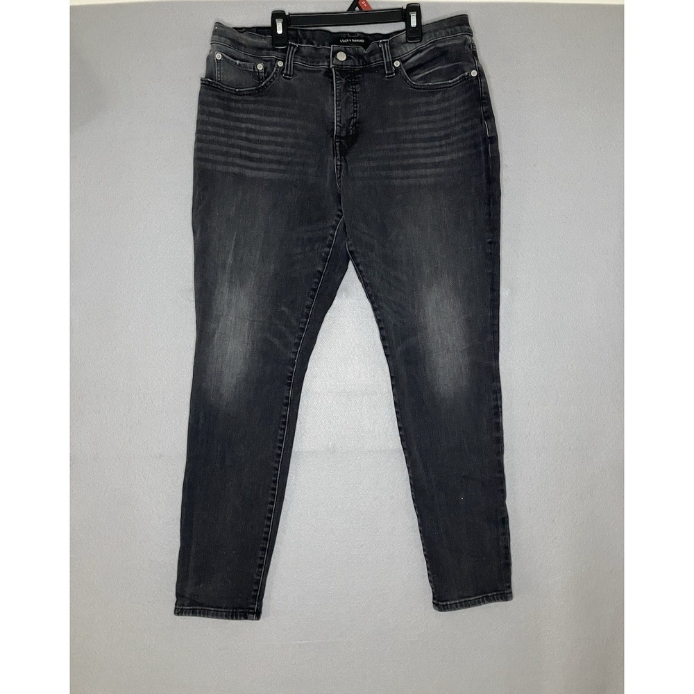 Lucky Brand Womens Jeans 16/33R Mid Rise Black Faded Style Denim